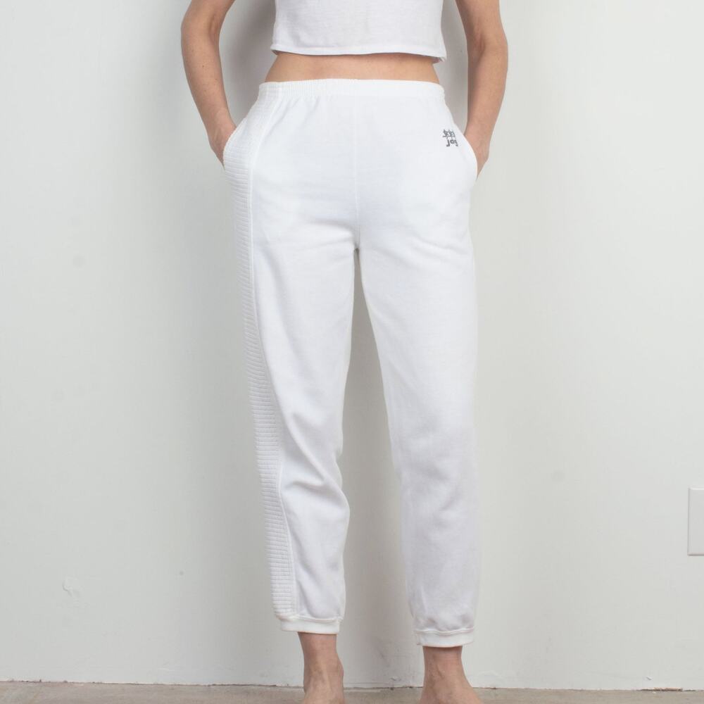 Vintage 80s White Sweatsuit Set Size S Jag Club - Picture 3 of 8